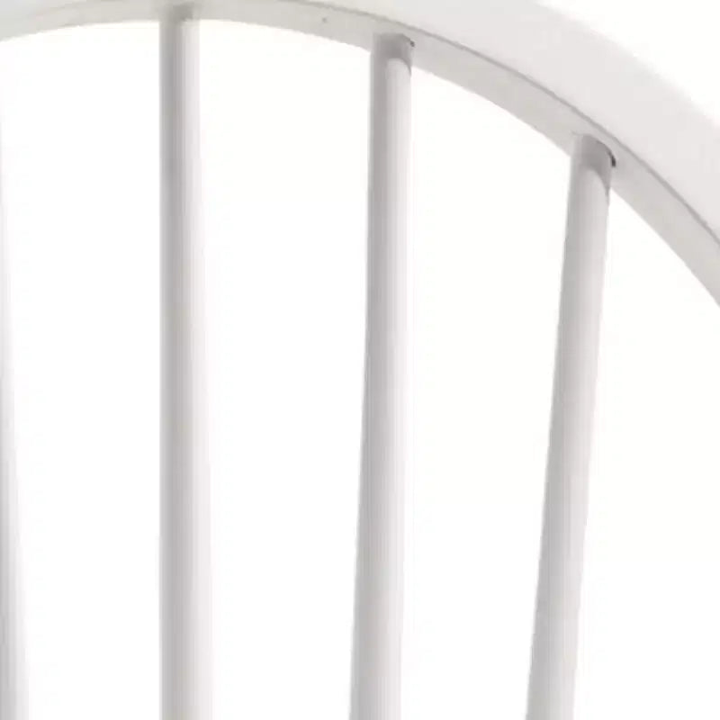 Chaise de salle à manger Windsor à dossier en bois blanc