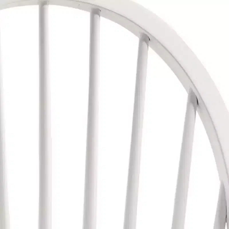 Chaise de salle à manger Windsor à dossier en bois blanc
