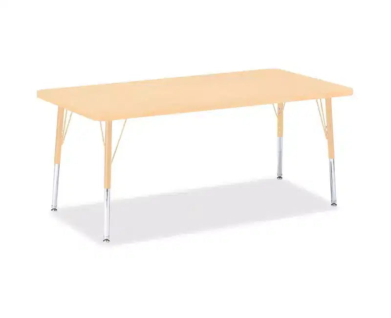 Table rectangulaire Berries Elementary avec plateau/bord en érable 30 x 60 po Beige