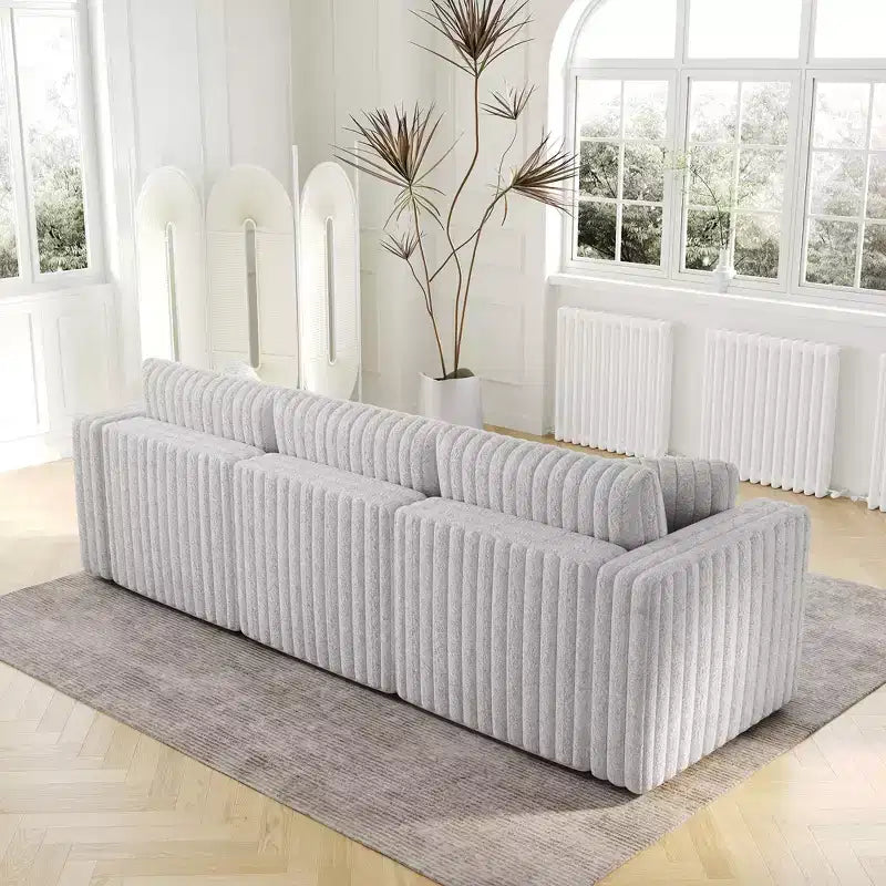 Canapé-lit pliable extractible moderne 54.33 Pouces, convertible, futon avec 3 longueurs et dossier réglable pour salon