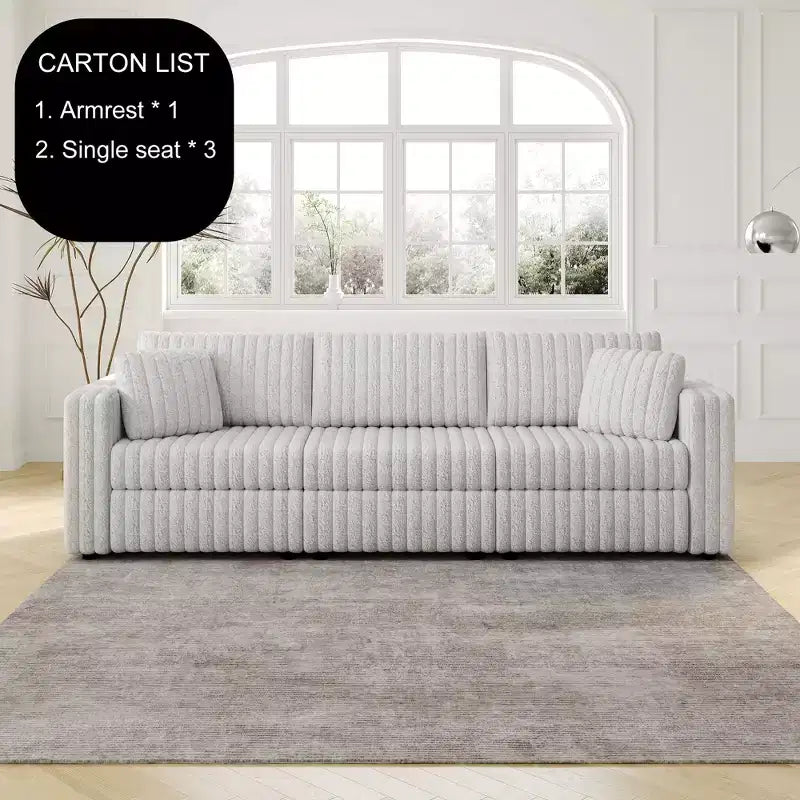 Canapé-lit pliable extractible moderne 54.33 Pouces, convertible, futon avec 3 longueurs et dossier réglable pour salon