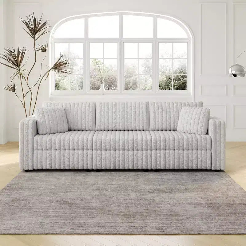 Canapé-lit pliable extractible moderne 54.33 Pouces, convertible, futon avec 3 longueurs et dossier réglable pour salon