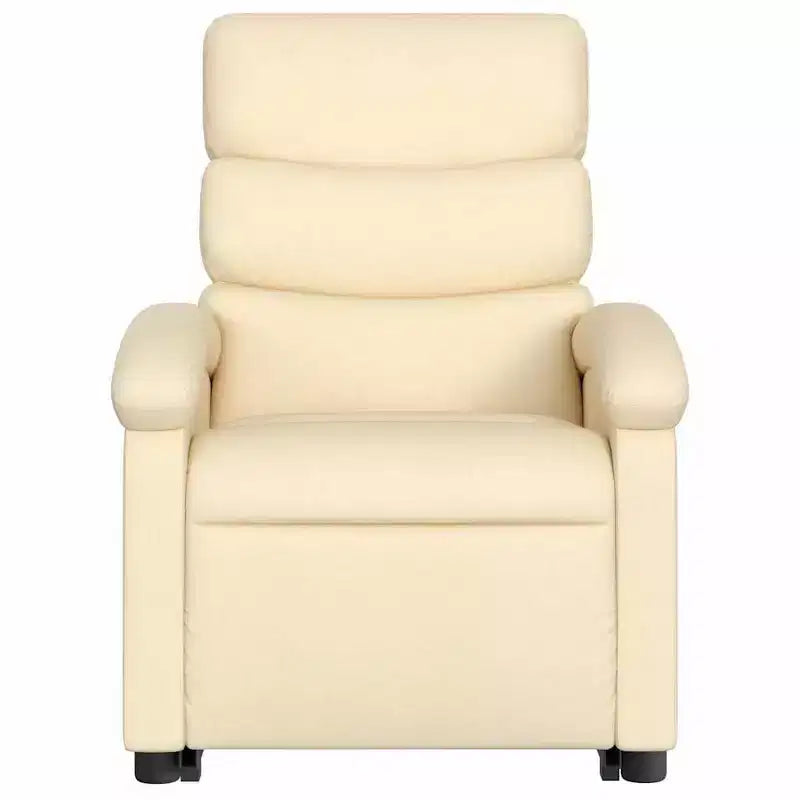 Fauteuil Inclinable Électrique avec Releveur - Tissu Crème, Repose-Pieds et Dossier Motorisés, Rembourrage Confortable, Siège de Cinéma Maison