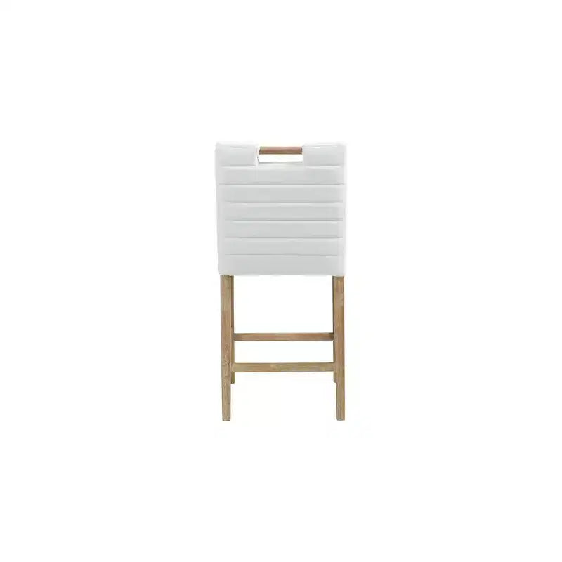 Tabouret de comptoir Aimee Cream en cuir végétalien