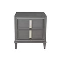 Alpine Furniture,Lorraine 2 Drawer Nightstand, Dark Grey