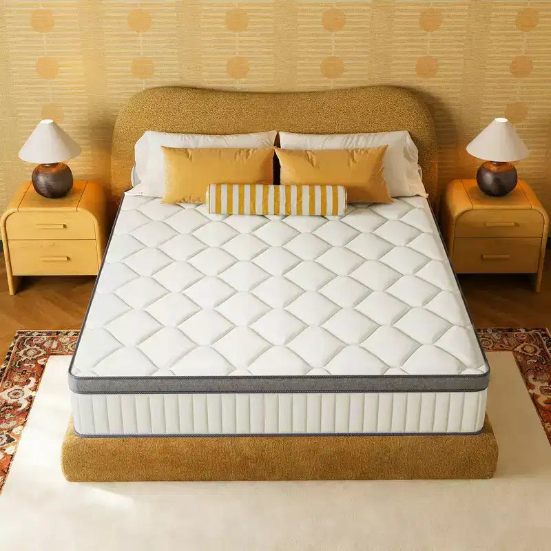 Swedrea Hybrid Mattress Cool Medium Firm Gel Memory Foam Pocket Spring, White