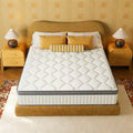 Swedrea Hybrid Mattress Cool Medium Firm Gel Memory Foam Pocket Spring, White