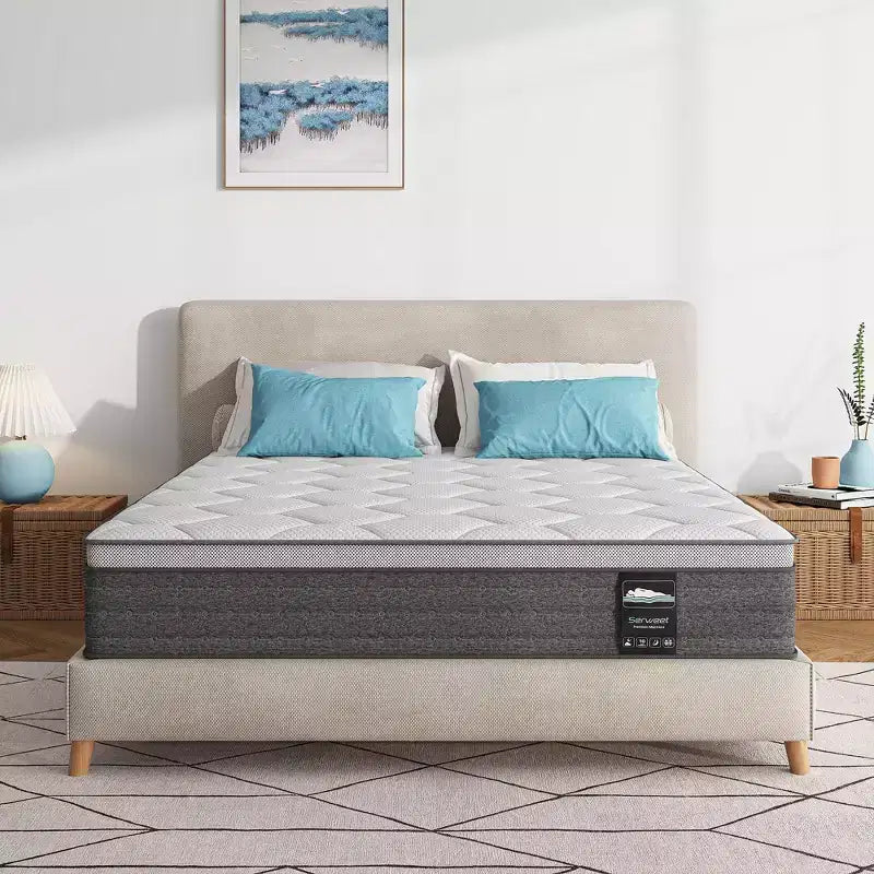Serweet 12 Inch 5-Zone Fiberglass-Free Mattress - Compatible with Platform Bed, Box Spring, or Slat Base