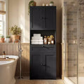 Armoire de cuisine garde-manger de 171 cm avec 4 portes, 1 tiroir, comptoir ouvert et étagère réglable