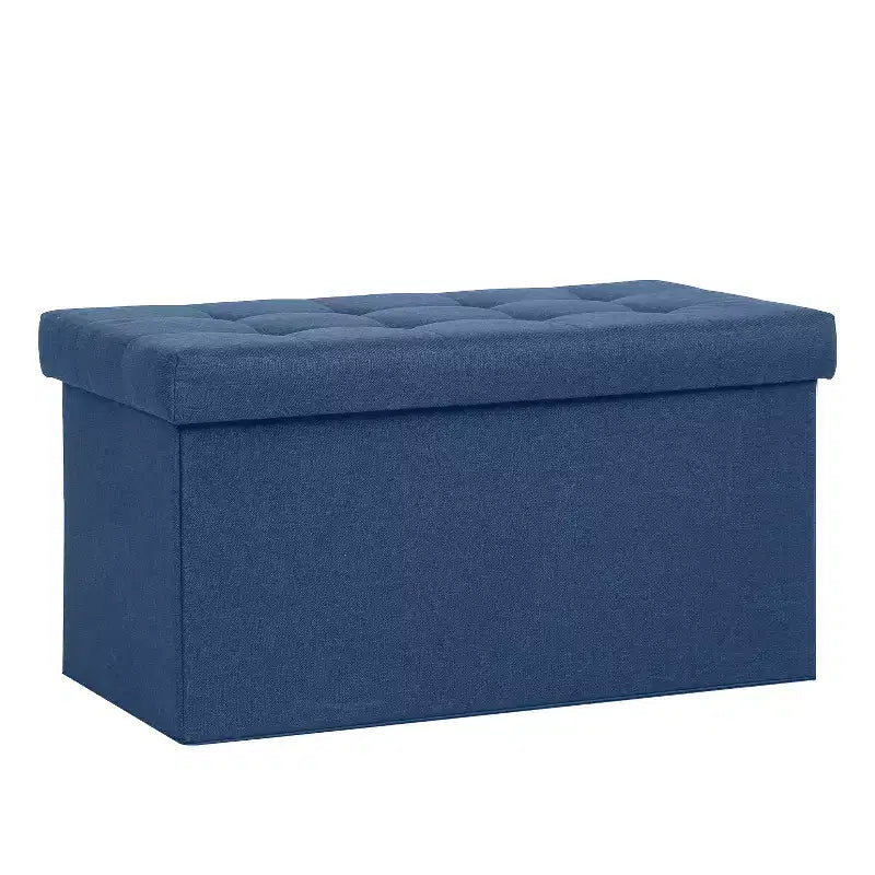 Banc de rangement pliant ottoman de 76 cm, capacité de 300 kg, repose-pieds rembourré pour salon, chambre, entrée