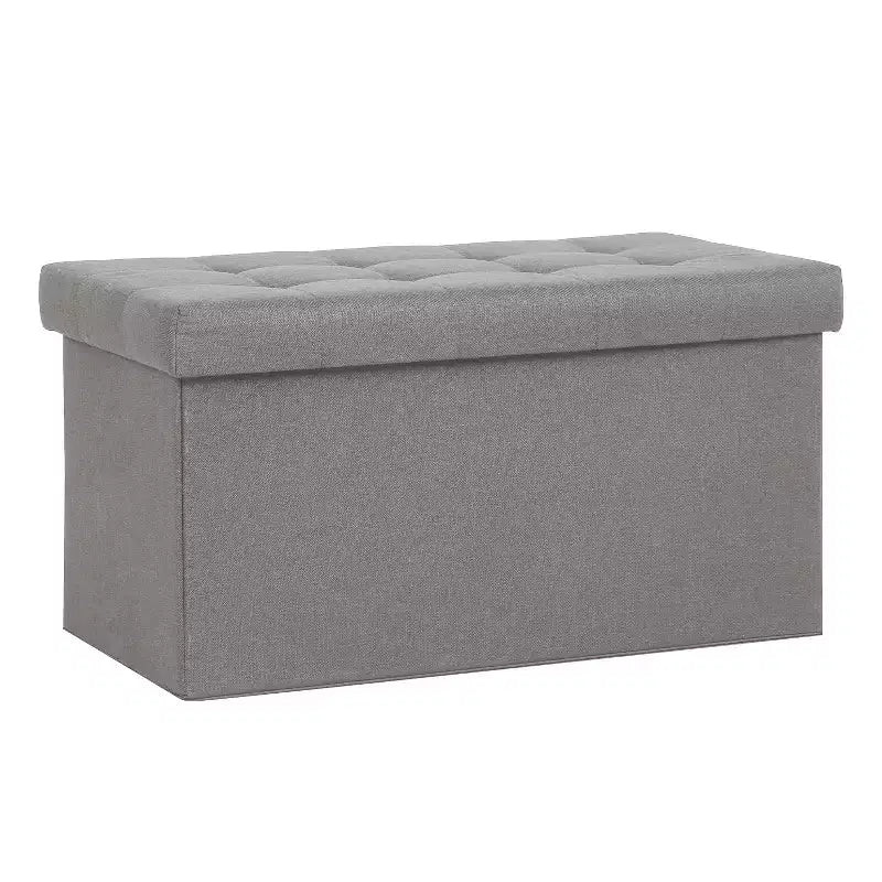 Banc de rangement pliant ottoman de 76 cm, capacité de 300 kg, repose-pieds rembourré pour salon, chambre, entrée
