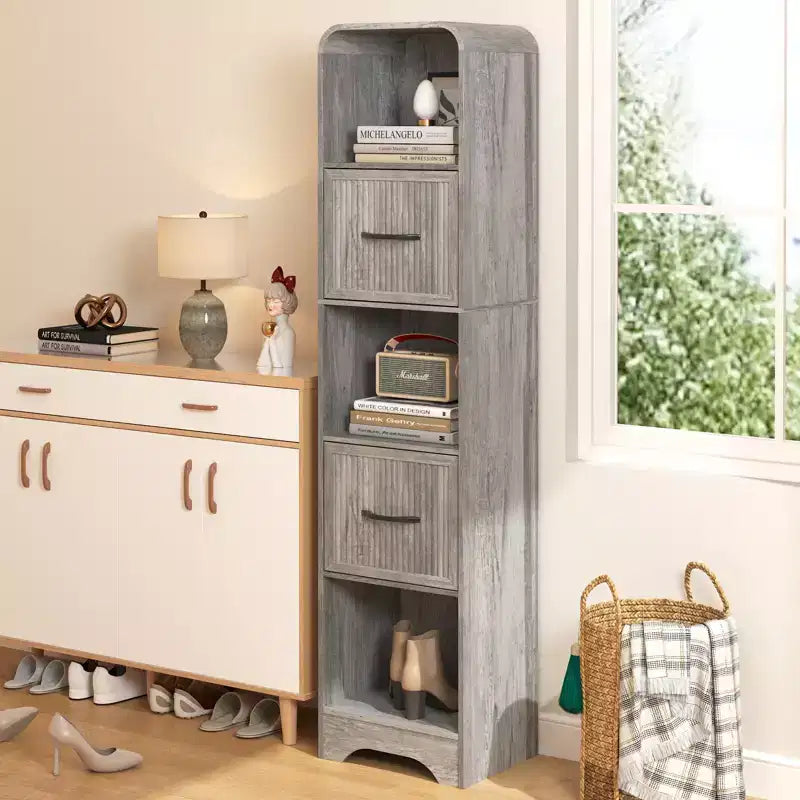 Bibliothèque moderne de 70 po avec 2 bacs réglables, étagère en bois pour bureau ou appartement