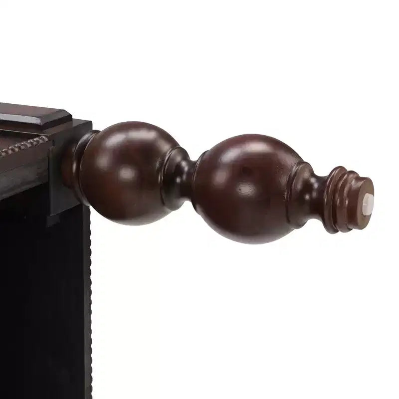 Table basse rectangulaire en bois avec tiroir de rangement, avec pieds en bois massif en forme de calebasse pour salon, expresso