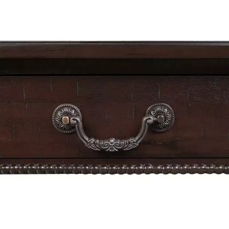 Table basse rectangulaire en bois avec tiroir de rangement, avec pieds en bois massif en forme de calebasse pour salon, expresso